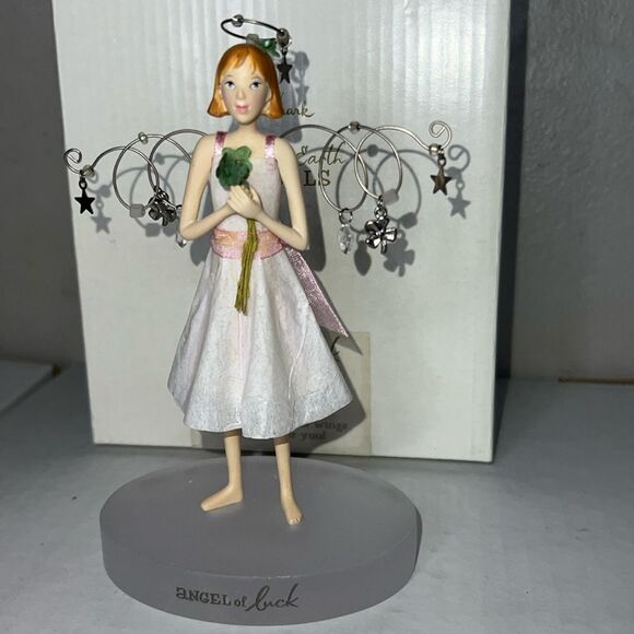 Hallmark Angel of Luck with Wings Crossed Figurine - Picture 1 of 9